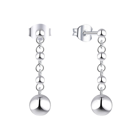 Farjary Fashion 925 Sterling Silver Long Chain Earrings