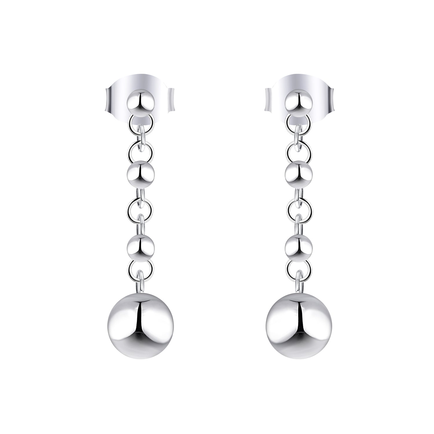 Farjary Fashion 925 Sterling Silver Long Chain Earrings