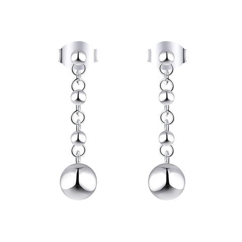 Farjary Fashion 925 Sterling Silver Long Chain Earrings