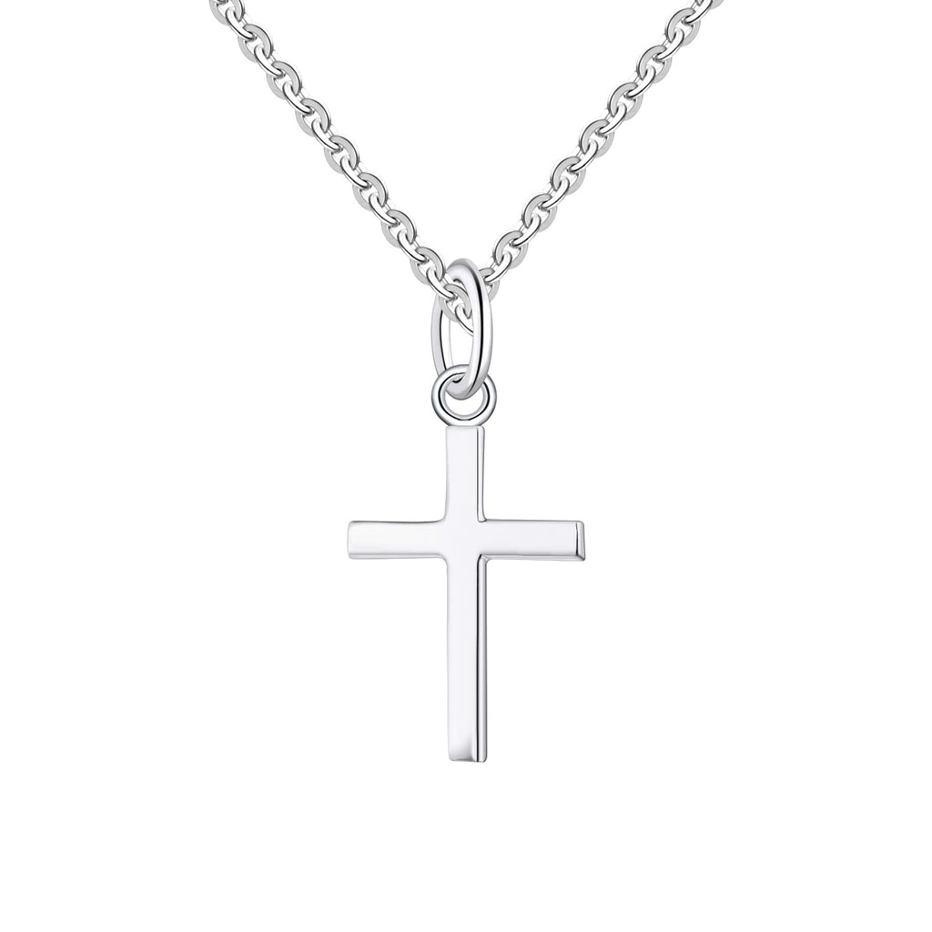 Farjary 925 Sterling Silver Cross Pendant Necklace with 18" Chain