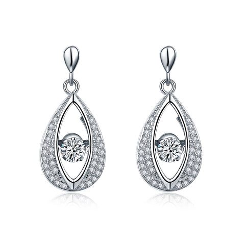 925 Silver Omiga Claps Dancing Earrings