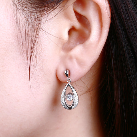 925 Silver Omiga Claps Dancing Earrings