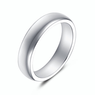 High Polished Plain Dome Wedding Band Ring